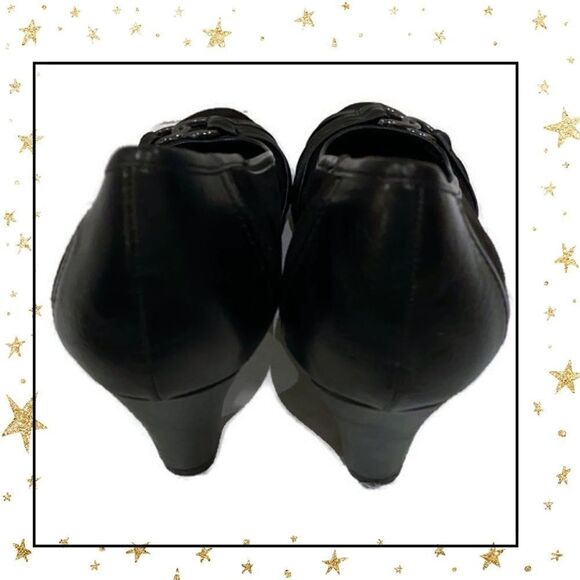 Aerosoles Women’s Black Suede Slip-On Heels 10 - Picture 5 of 6